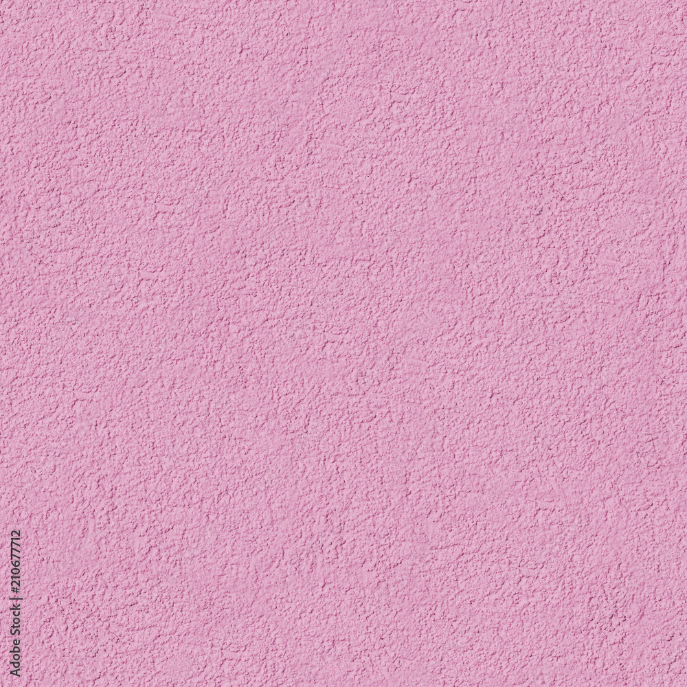 Seamless Texture of Cement Plaster. Wall Background. Repeatable Pattern with Finishing Layer of Gypsum Plaster. Pastel Colors: Delicate Tint of Pink