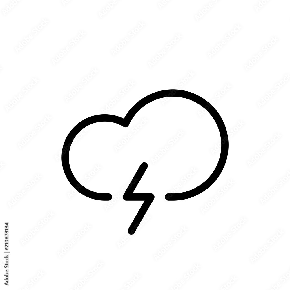 Lightning icon for simple flat style weather ui design Lightning icon for simple flat style weather ui design