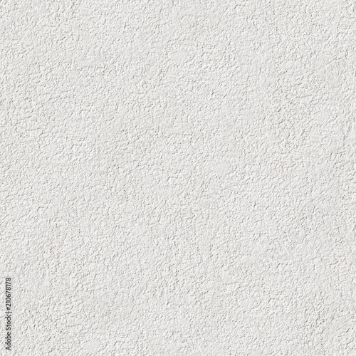 Seamless Texture of White Cement Plaster. White Plaster Wall Background. Repeatable Pattern with Finishing Layer of Gypsum Plaster