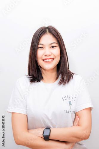 Joyful of happy smiling asian young women © themorningglory