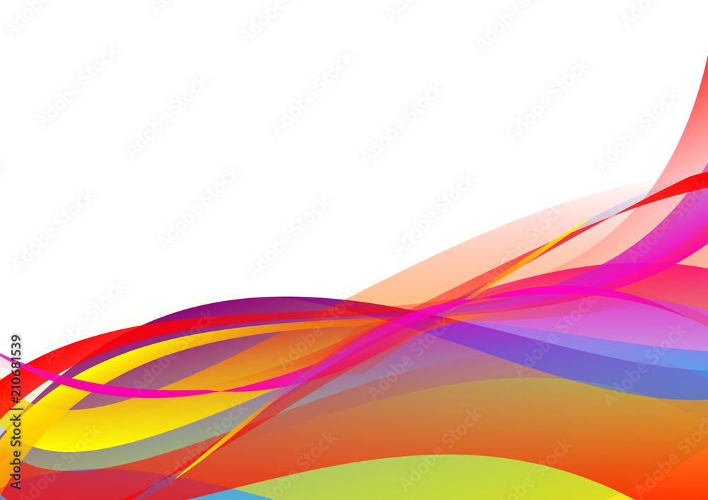 Obraz premium Colorful abstract wave background Vector illustration for your business