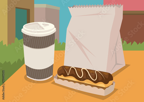 Coffee and Eclair