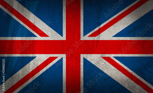 Flag of Great Britain on the dark texture background