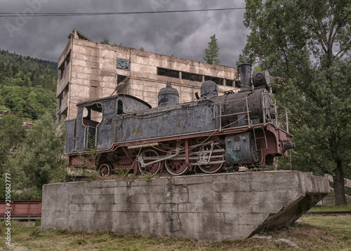 Old vintage Locomotive Train monument in Georgia photo