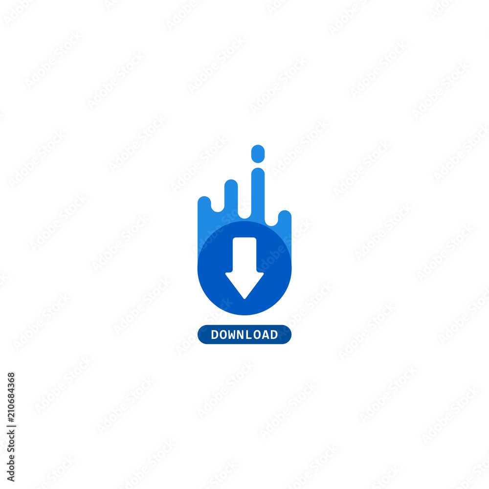 Button Download Vector Template Design Illustration Button Download Vector Template Design Illustration