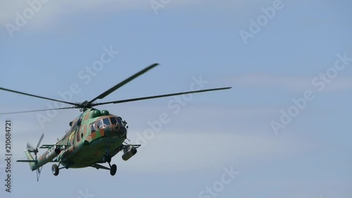 Military helicopter green