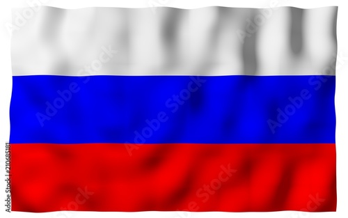 Free Download Waving flag of the Russian Federation. The National. State symbol of the Russia. 3D illustration - GFXLoad
