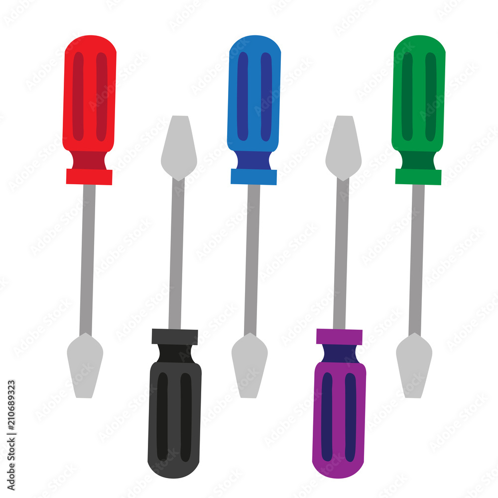 Naklejka premium screwdriver vector collection design
