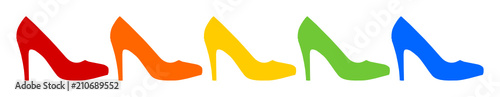 Stöckelschuhe bunt