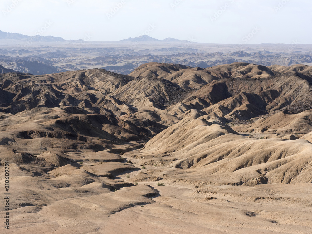 View of Desert Landscape Moon landscape Namibia