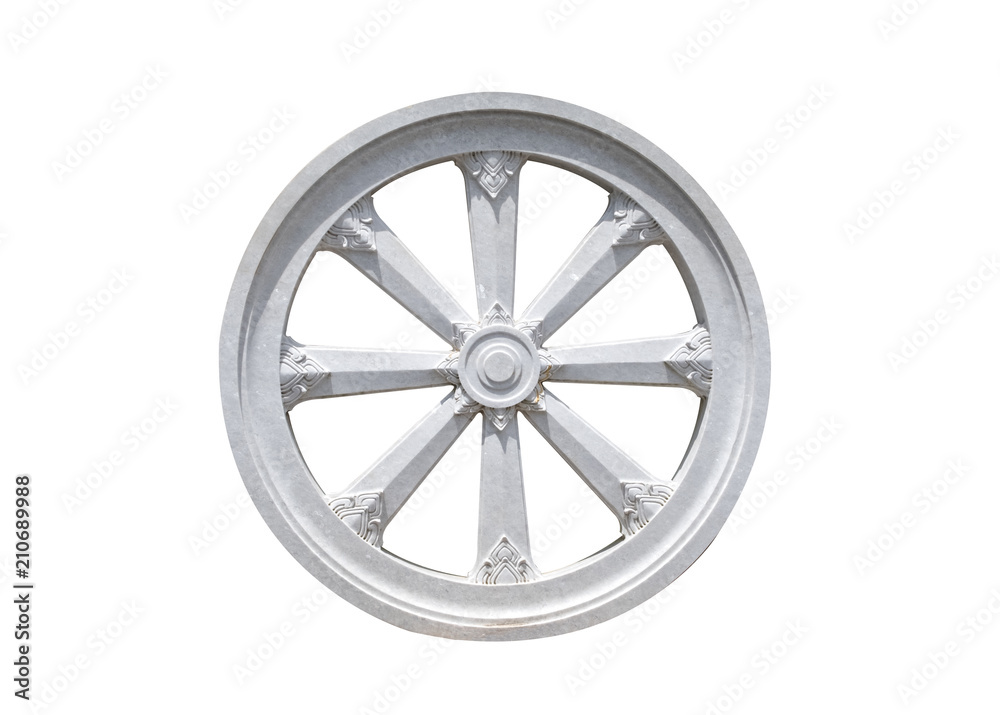 Thammachak stone wheel karma symbol of buddhism