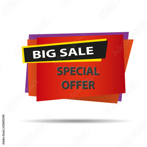 Sale banner template design, Big sale special offer. end of season special offer banner. vector illustration.