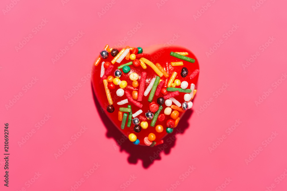 top view of gummy candies