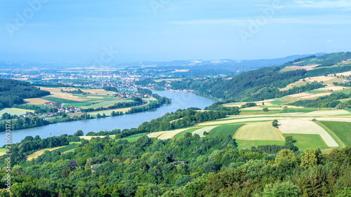The "Wachau" and the danube seen from "Maria Taferl" in Austria