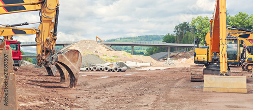 the motorway construction