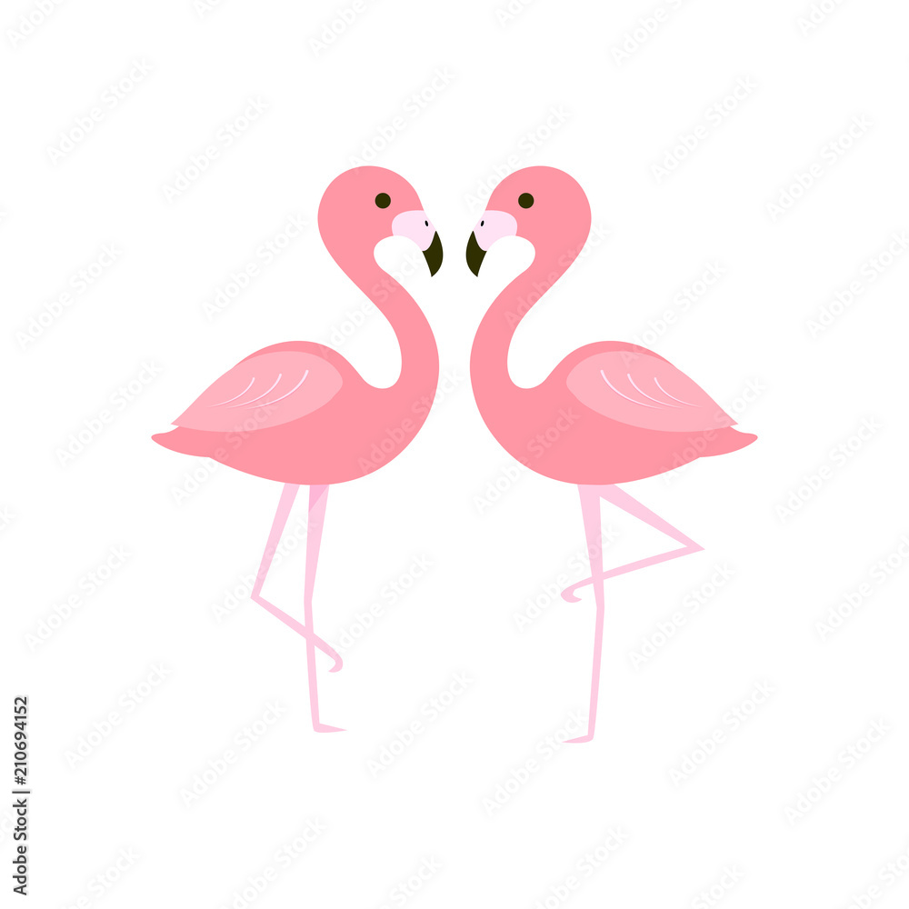 Fototapeta premium Pink flamingo vector illustration