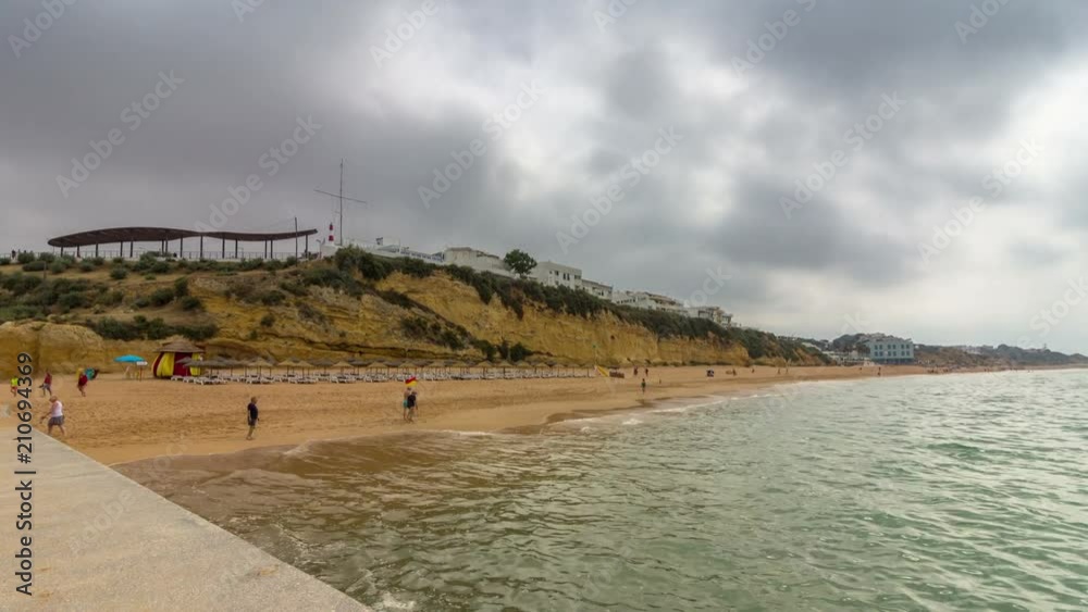 Pan timelapse of Praia dos Pescadores (Fisherman's beach), famous destination in Albufeira, Algarve. Pan timelapse of Praia dos Pescadores (Fisherman's beach), famous destination in Albufeira, Algarve.