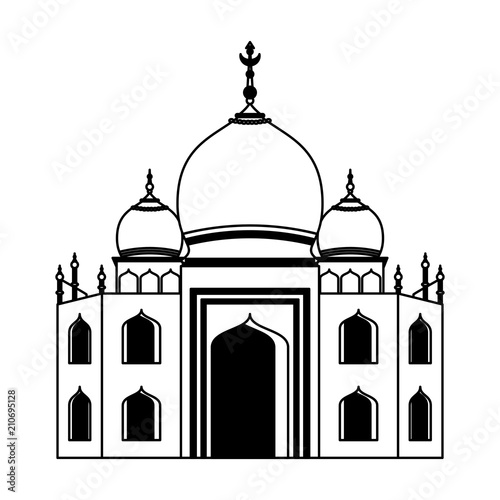 India taj mahal monument vector illustration graphic design