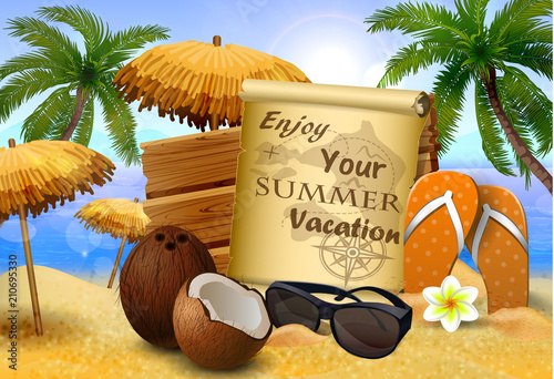 tropical vector background