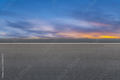 Asphalt road and sky cloud landscape