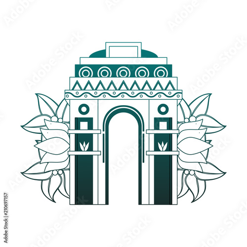India gate monument vector illustration graphic design