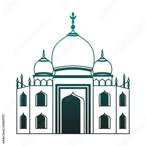 India taj mahal monument vector illustration graphic design