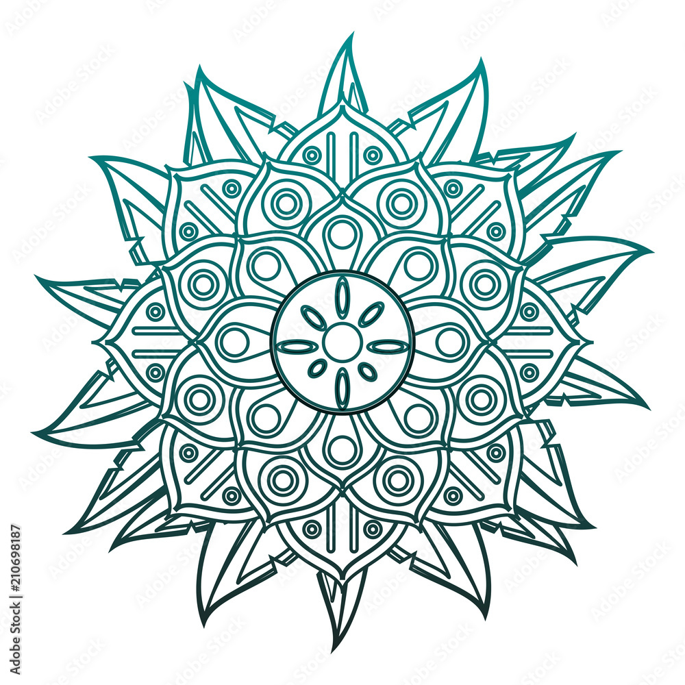Mandala indian emblem vector illustration graphic design