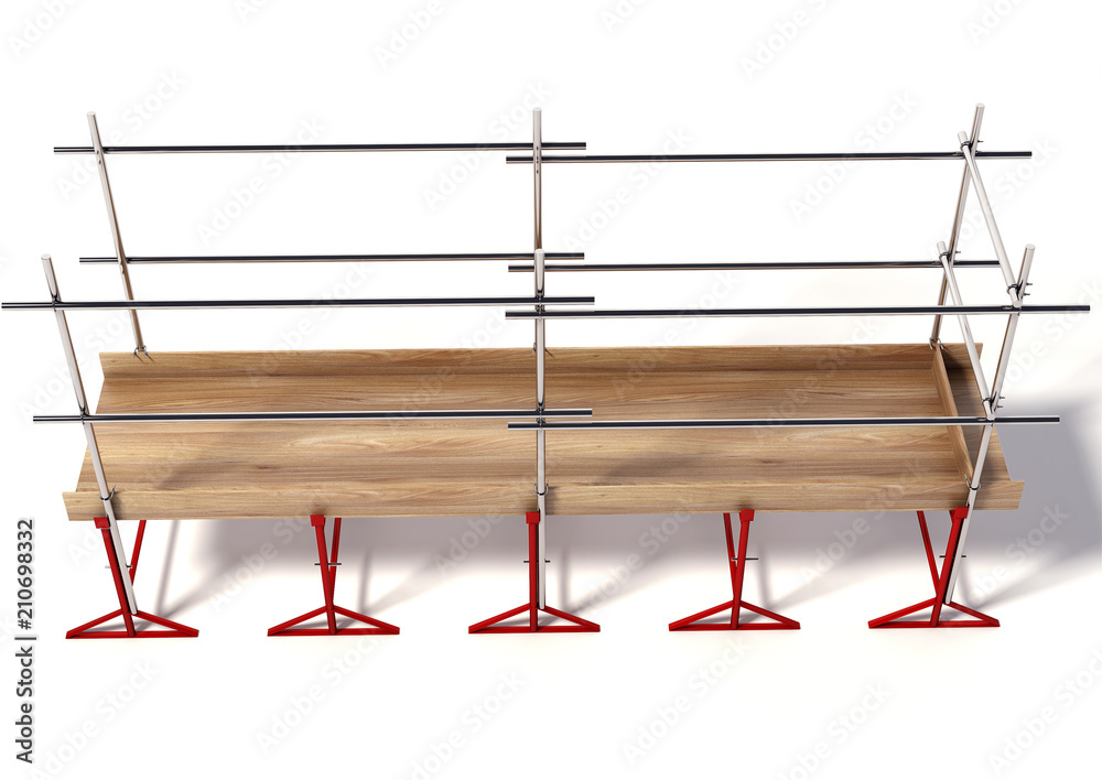 A trestle handrail illustration made in 3D software. A trestle handrail illustration made in 3D software.