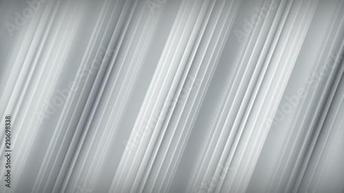 Diagonal grey stripes abstract 3D rendering