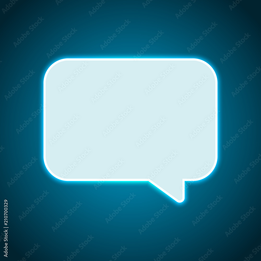 Simple text cloud. Neon style. Light decoration icon. Bright ele Simple text cloud. Neon style. Light decoration icon. Bright ele
