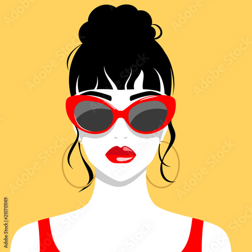 Beautiful woman with sunglasses