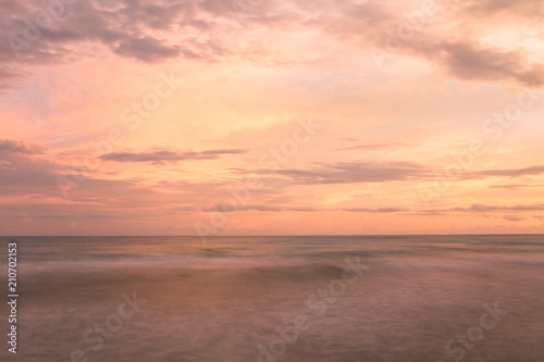 Artistic soft seascape sunset in Ngapali beach, Bengal bay, Myanmar © Soonthorn Kittikarn