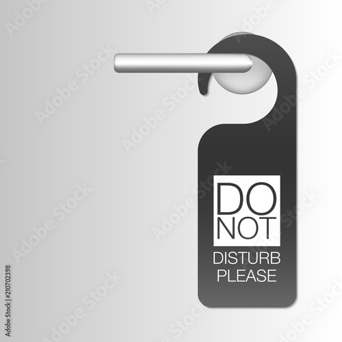 realistic door hanger mockup with handle
