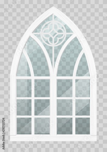 Gothic window of wood