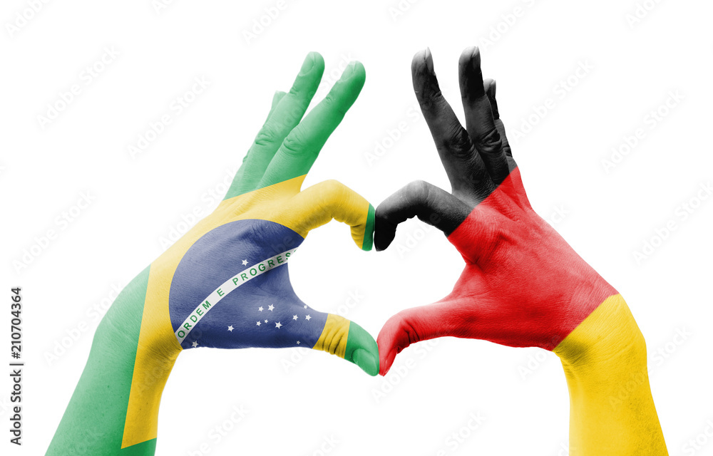 Fototapeta premium Freundschaft Brasilien / Deutschland