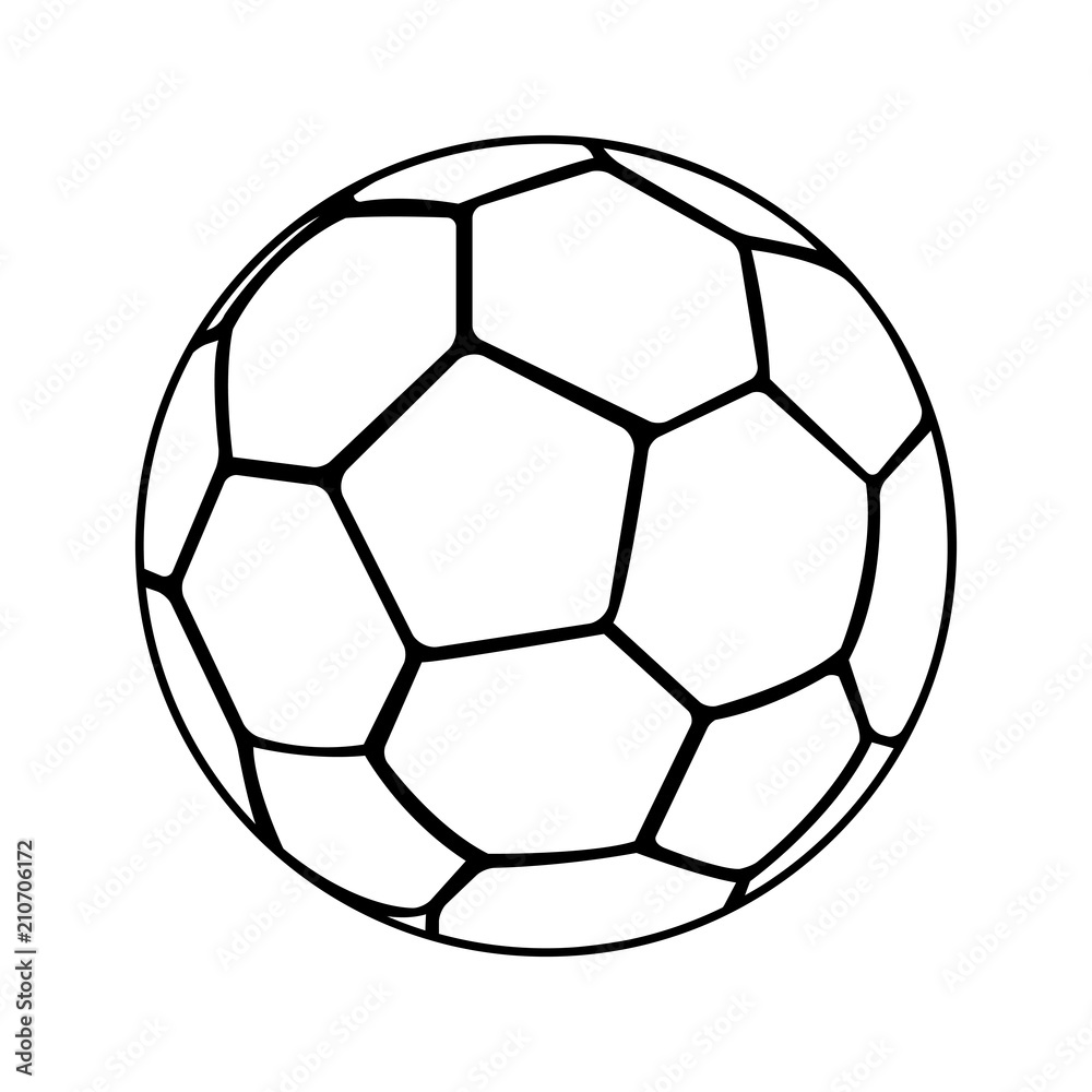 Fototapeta premium Soccer ball isolated vector illustration graphic design