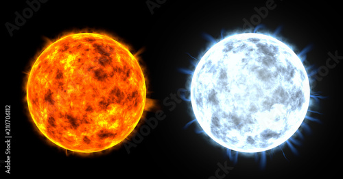 3d render of two stars