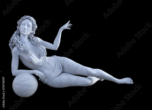 3d render of marble Venus