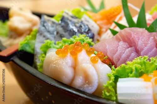 Sashimi set, Japanese food, Sashimi slice, Salmon, Wasabi, Seafood, tako, Close up