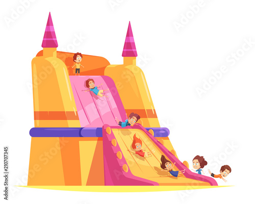 Trampoline Kids Attraction Composition