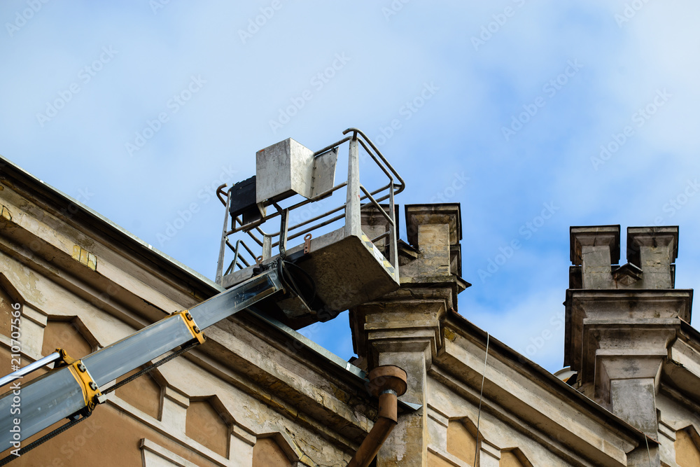 Industrial boom basket lift, technique for higt-altitude work - Industrial boom basket lift, technique for higt-altitude work -