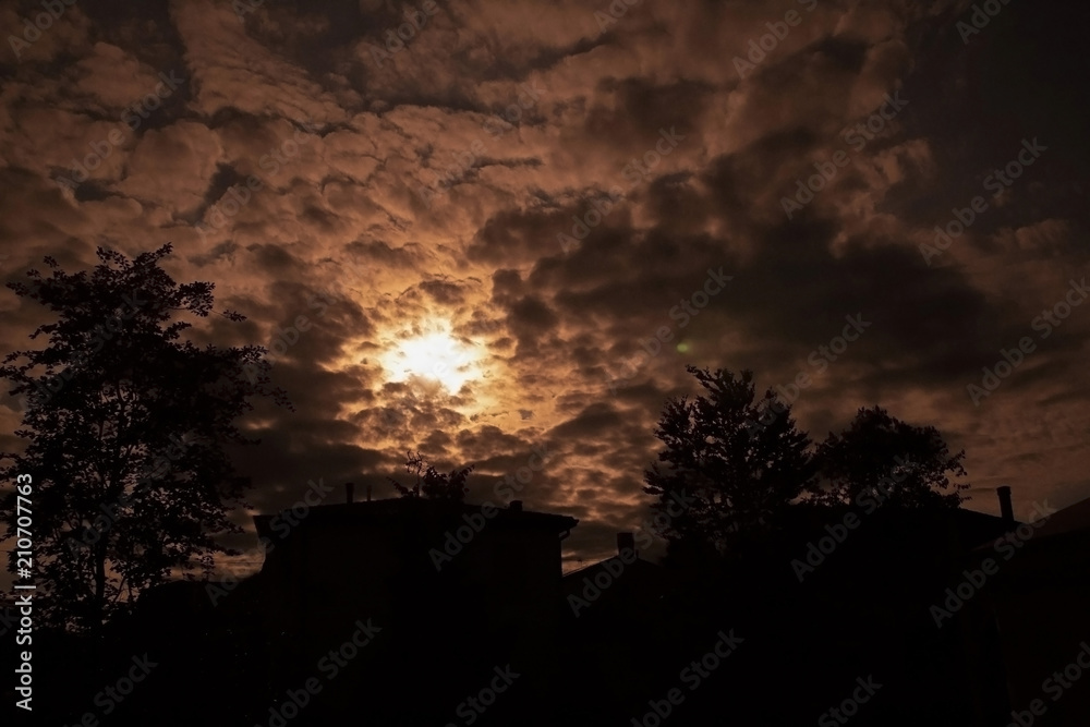 Red cloudy sky Red cloudy sky