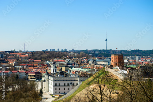 Gediminas tower in Vilnius in a beautiful spring day