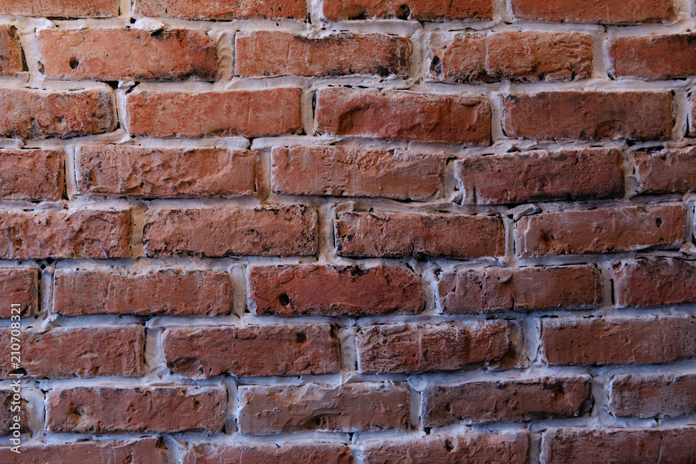 Texture of old red brick wall Texture of old red brick wall