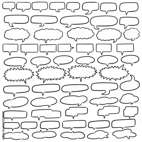 vector set of speech bubbles