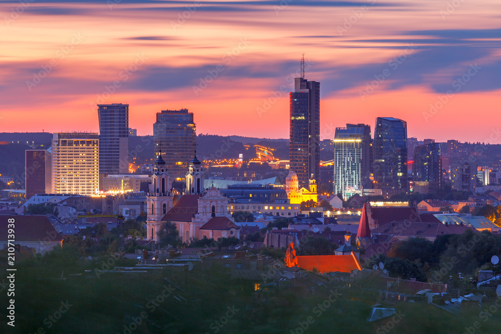 Obraz premium Vilnius. Aerial view of the city.