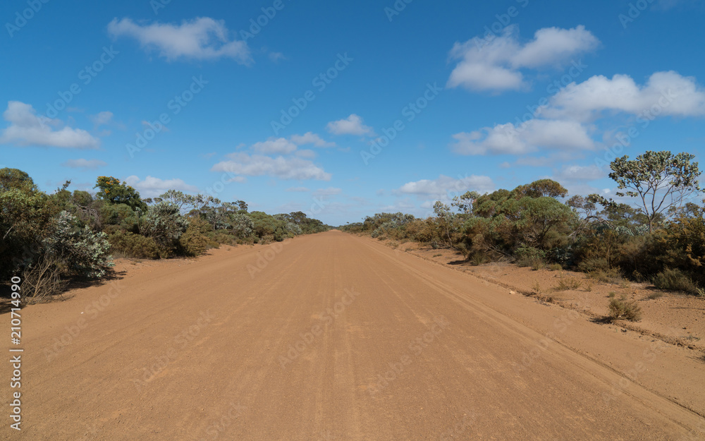 Typical unsealed road within the outback of Western Australia