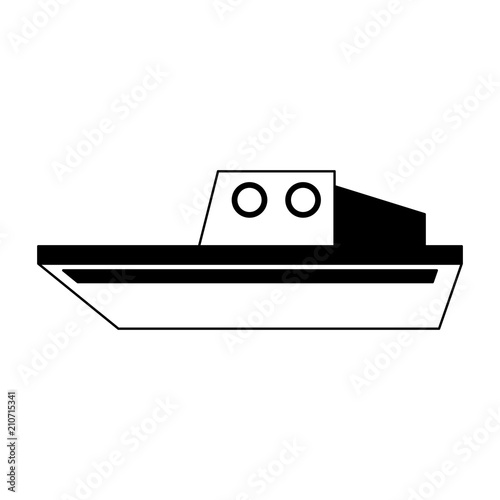 Fishing boat isolated vector illustration graphic design