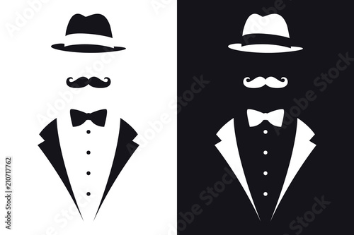 Gentleman Symbols. Avatar Icon. Male Sign. Vector