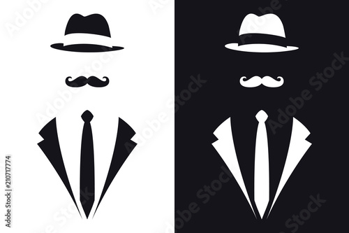 Gentleman Symbols. Avatar Icon. Male Sign. Vector